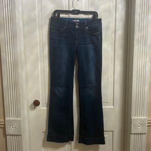 Paige dark denim jeans bootcut flare size 30. Have been hemmed to inseam 31. GUC